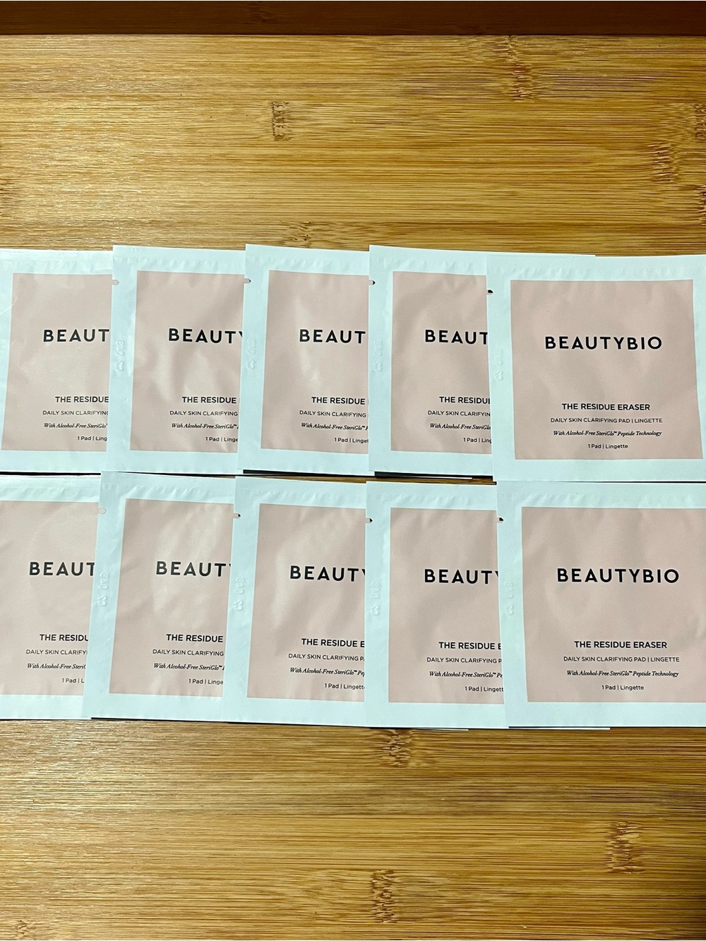 Set of 10 BEAUTYBIO The Residue Eraser Daily Skin Clarifying Pads Beauty Bio